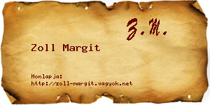 Zoll Margit névjegykártya
